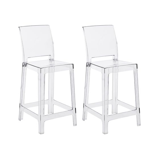 Sæt med 2 barstole WELLINGTON Transparent