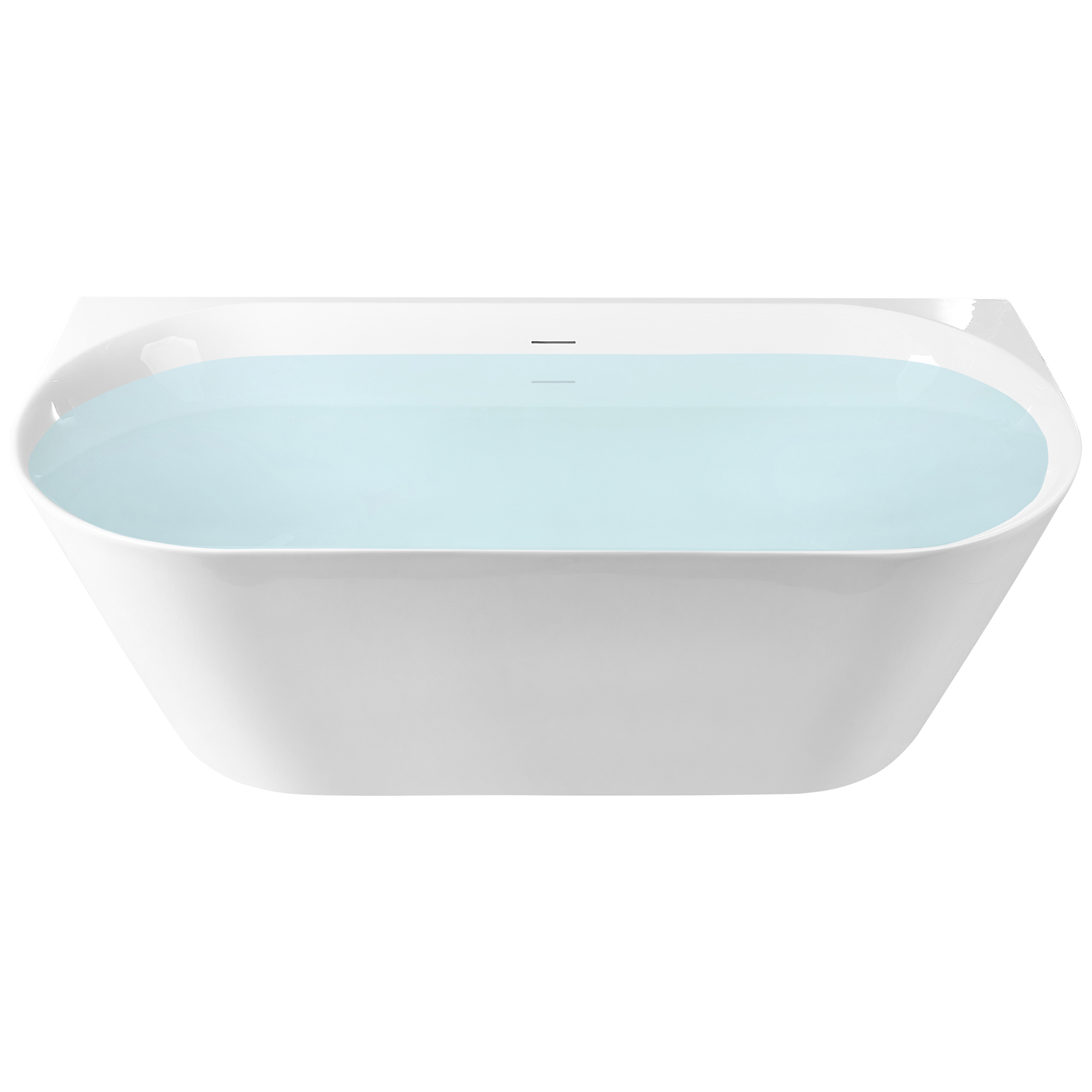 Back-to-wall badekar RENACA 170 x 79 cm Hvid