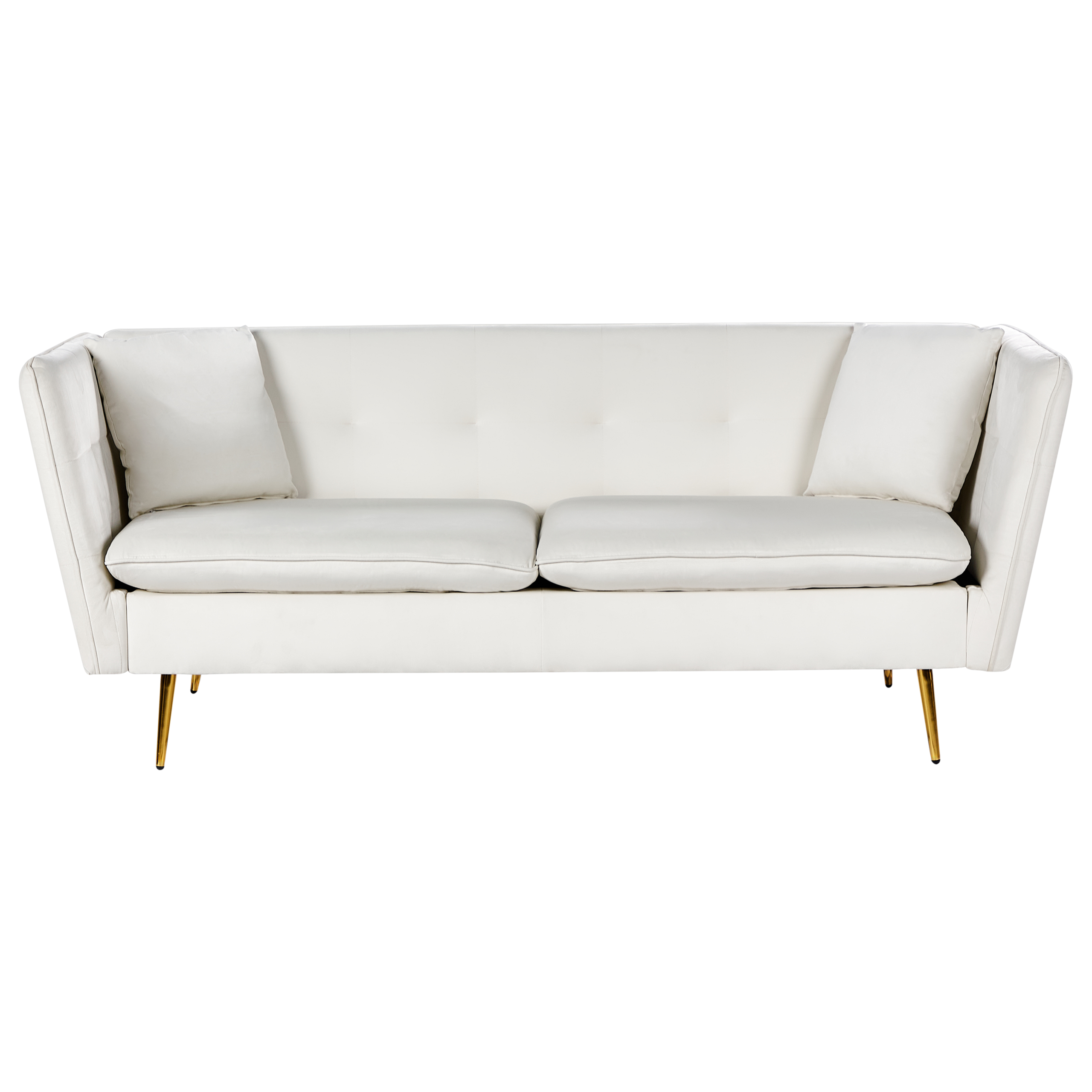 Sofa 3 personers FREDERICA Velour Cremehvid