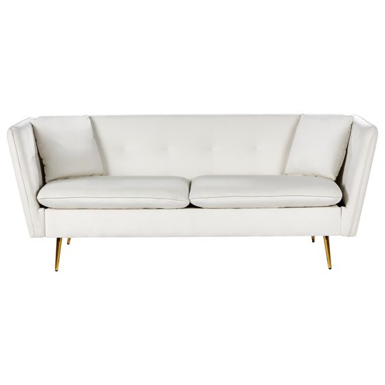 Sofa 3 personers FREDERICA Velour Cremehvid