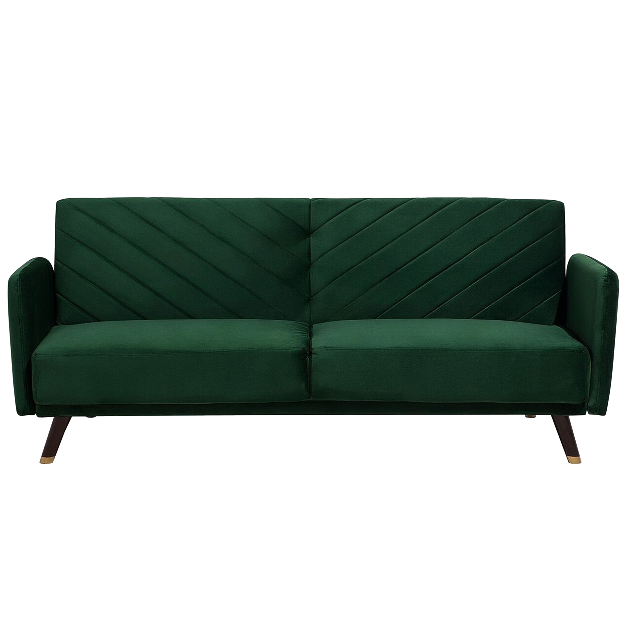 Sovesofa 3 personers SENJA Velour Smaragdgrøn