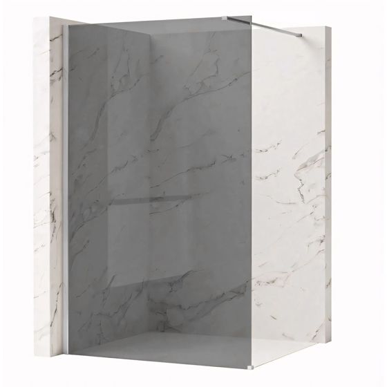 REA brusevæg Flexi Grey 100 Krom, 120x100x195cm