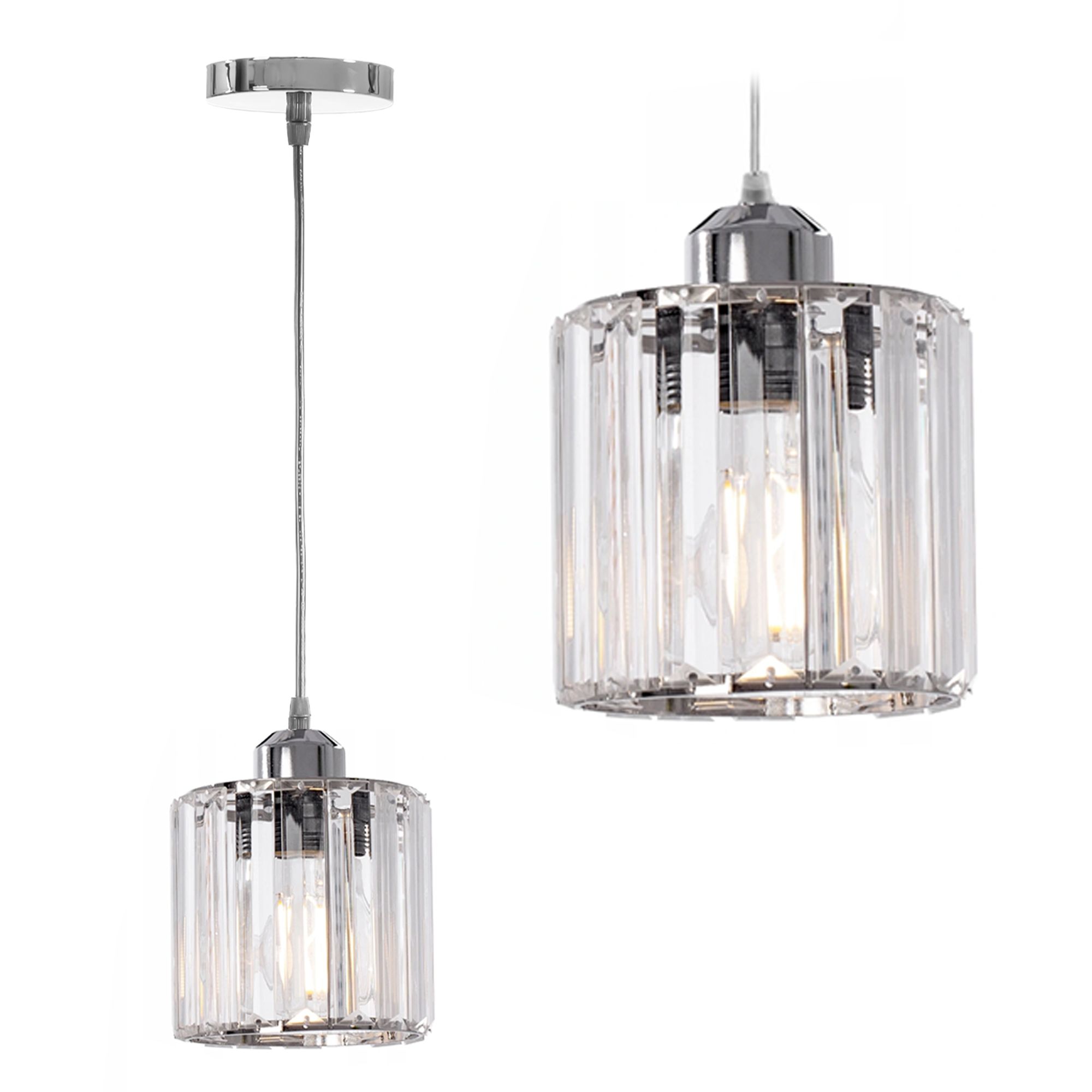 TOOLIGHT hængende loftlampe APP508-1CP Krom 12x13x90cm