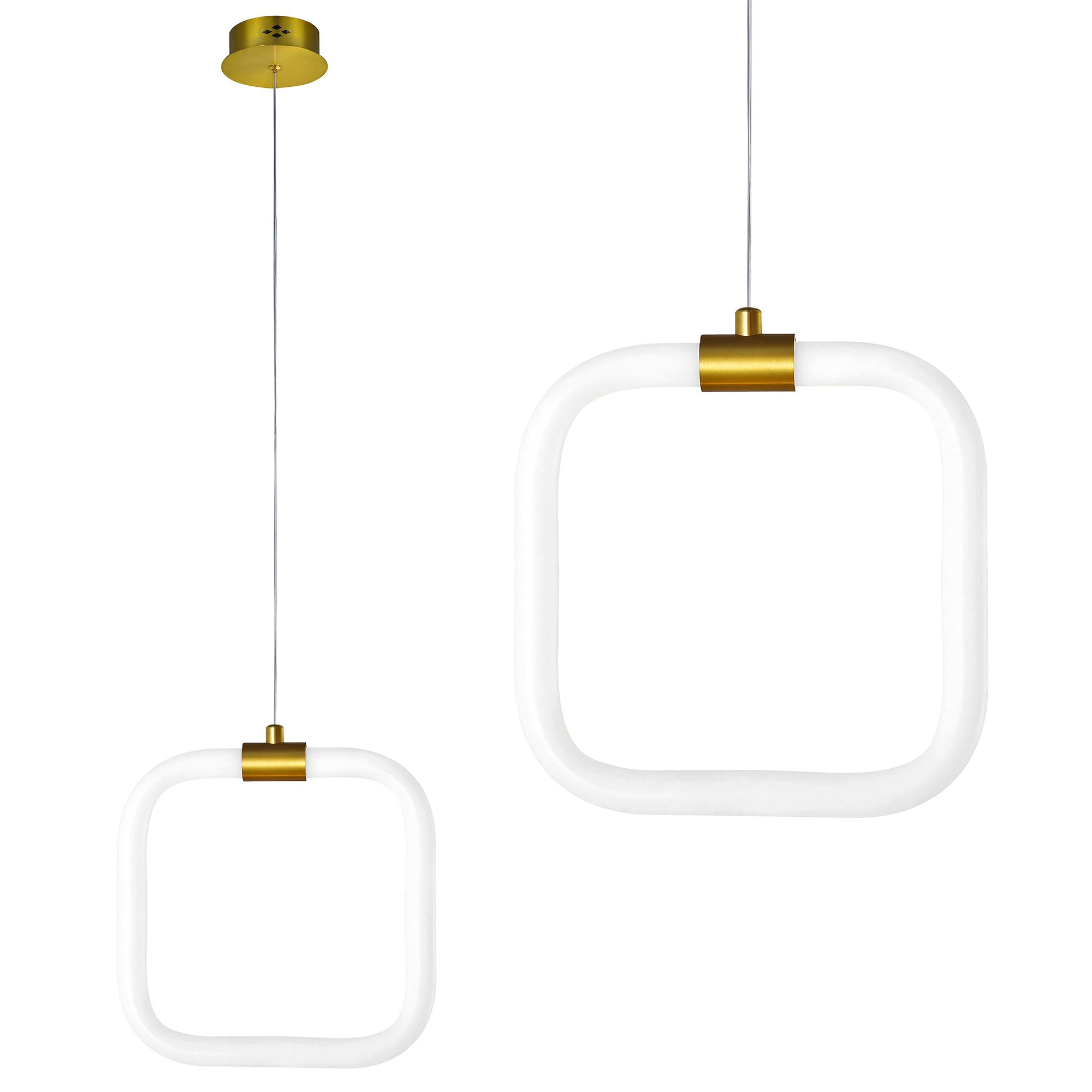 TOOLIGHT hængende loftlampe LHJ057-CP1 LED Hvid/Guld 20x2x20cm