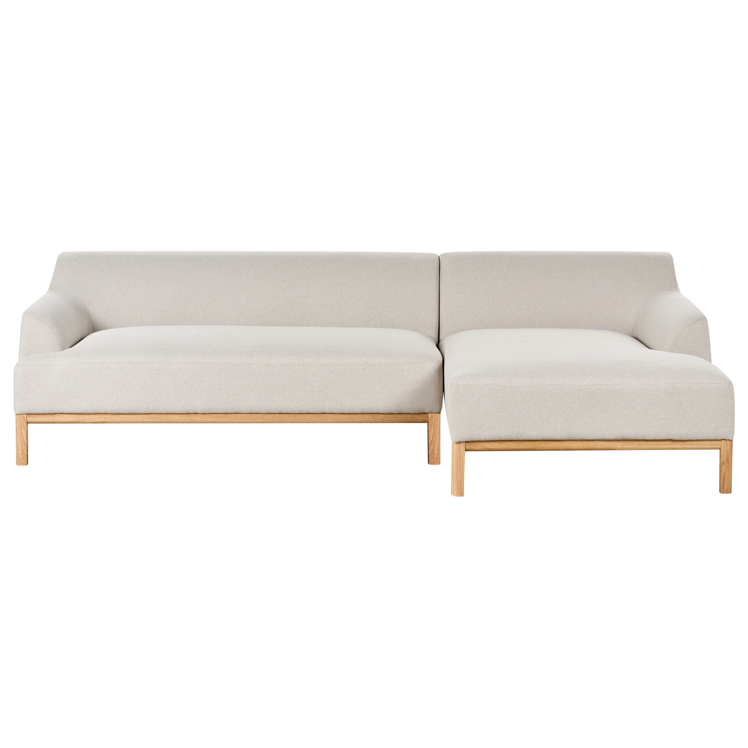 Hjørnesofa 3 personers SOSJO Lys Beige Venstrevendt