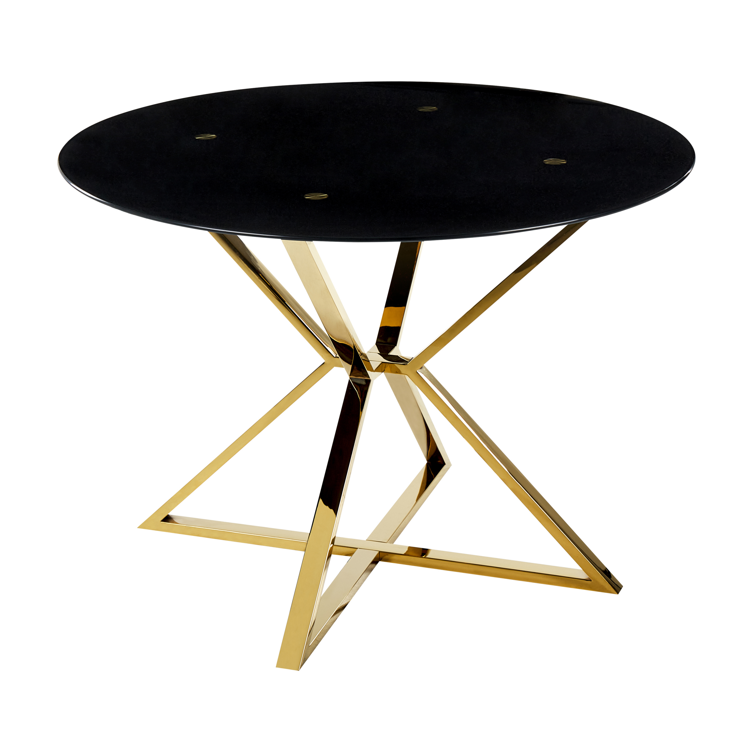 Spisebord BOSCO Sort 105 cm 105 cm Hærdet glas