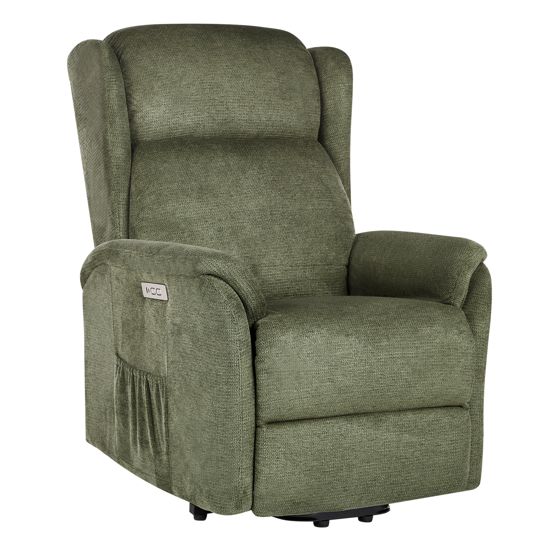 Elektrisk recliner stol ELEGY Inkl. fodstøtte Grøn