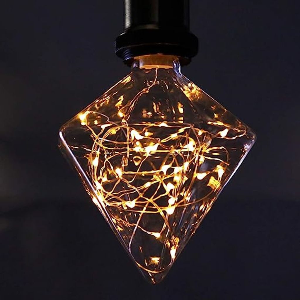NETTLIFE LED-pære E27 vintage Fireworks 3W diamant varm hvid