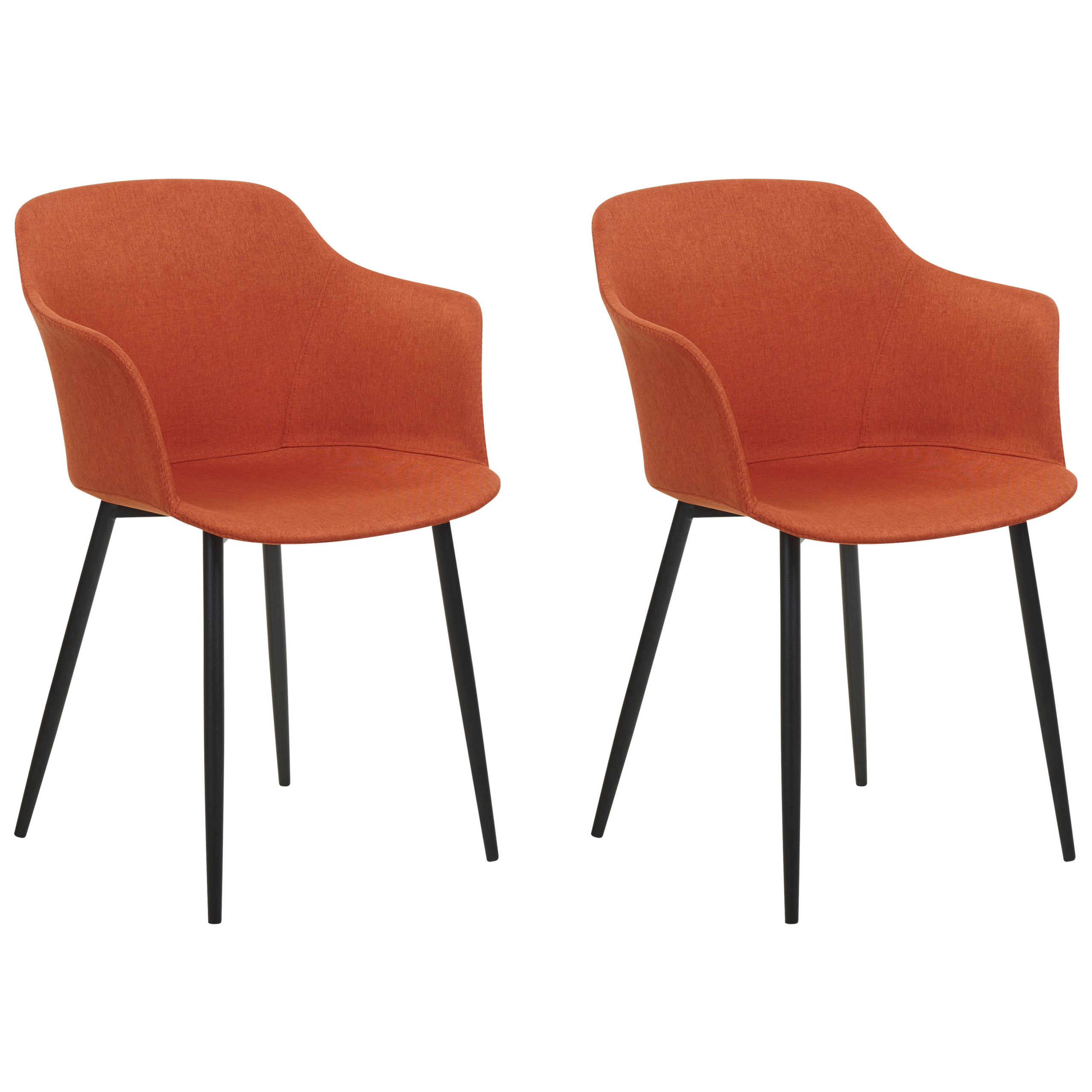 Sæt med 2 spisebordsstole ELIM Orange