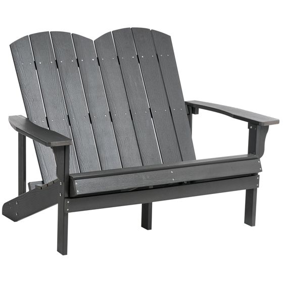 Havebænk ADIRONDACK 125 cm Mørkegrå
