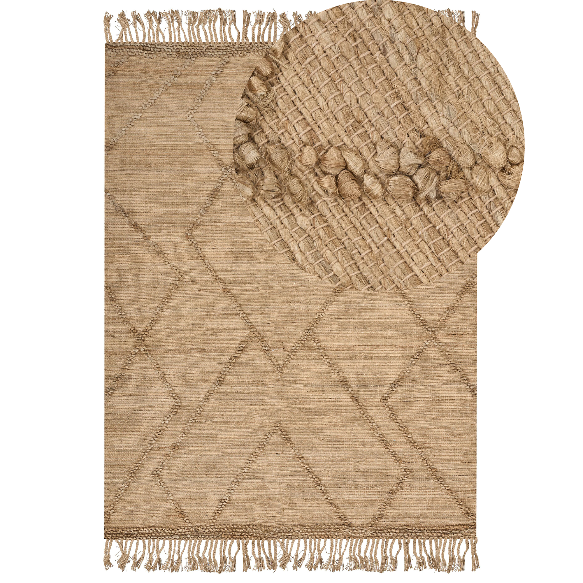 Gulvtæppe HANDERE Beige 200 x 300 cm Jute