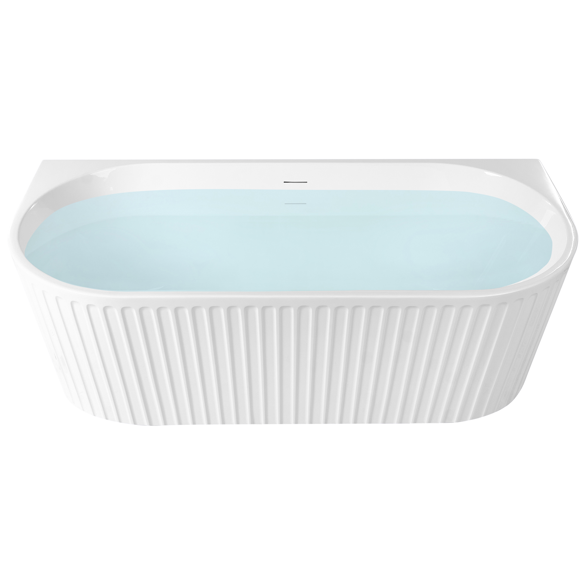 Back-to-wall badekar SERENA 170 x 80 cm Hvid