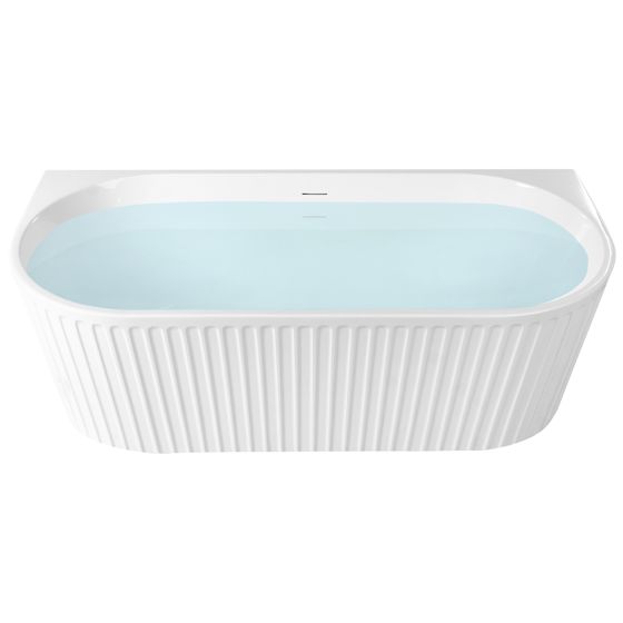Back-to-wall badekar SERENA 170 x 80 cm Hvid
