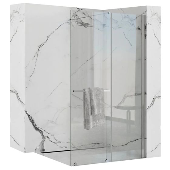 REA brusevæg CORTIS 120 Krom, 1,3x120,5x199,5cm