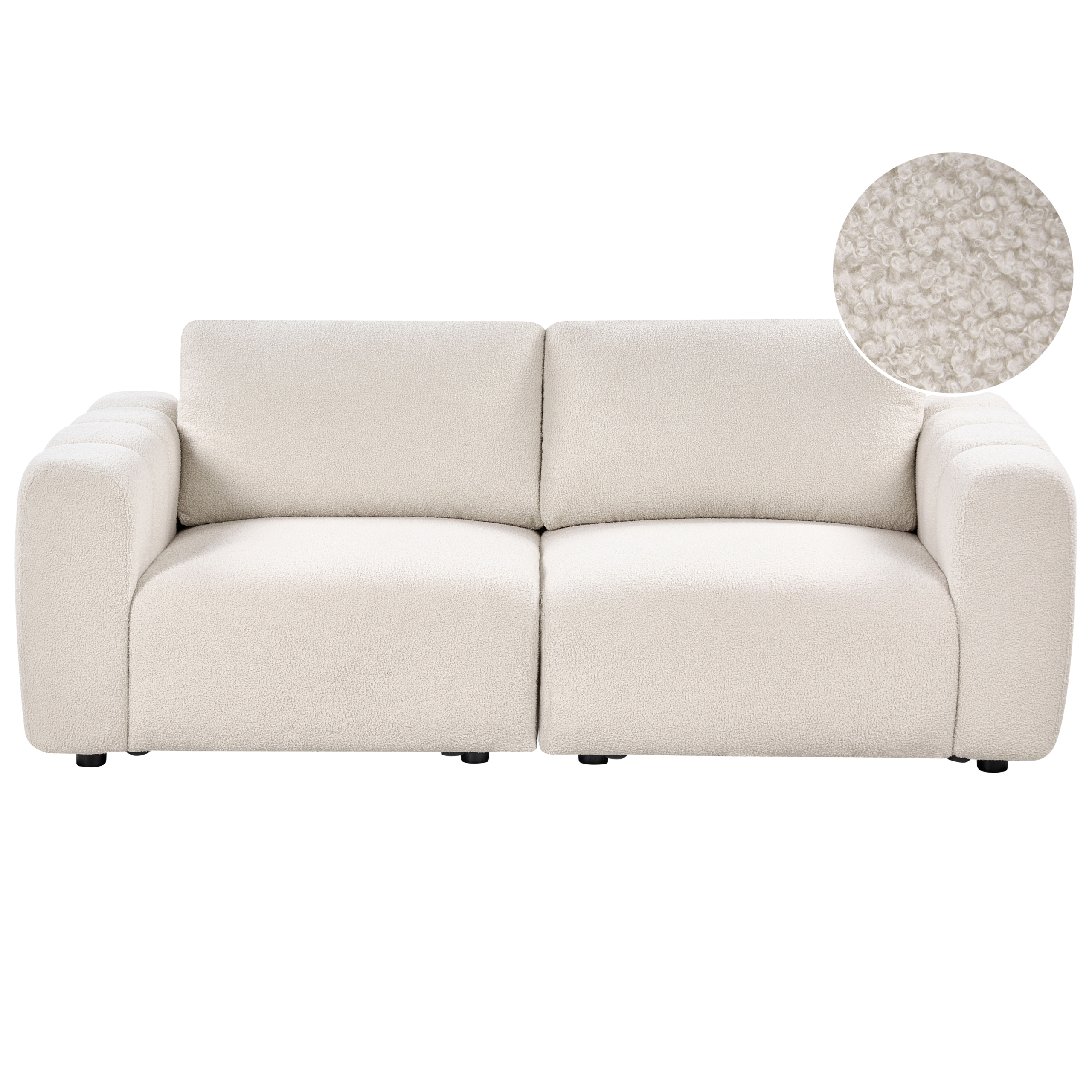 Modulsofa 2 personers KIVVIK Boucle Cremehvid