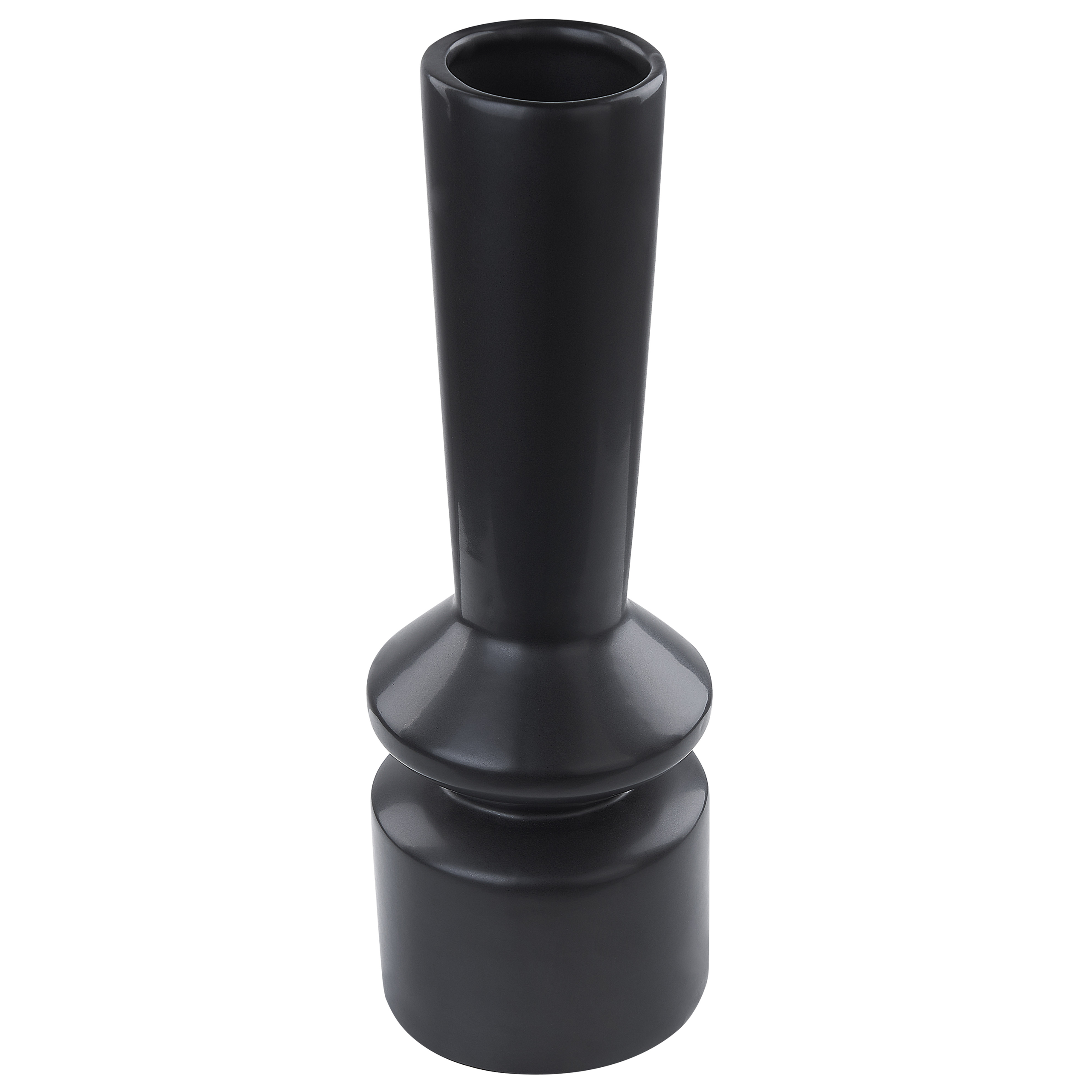 Blomstervase PEANIA 30 cm Keramik Sort