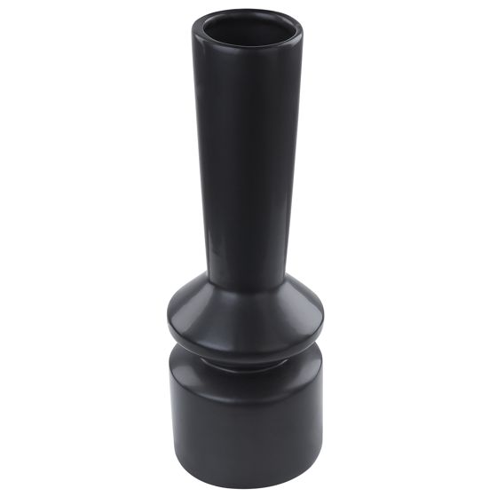Blomstervase PEANIA 30 cm Keramik Sort