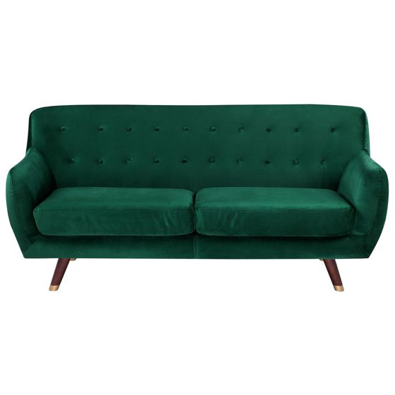 Sofa 3 personers BODO Velour Smaragdgrøn