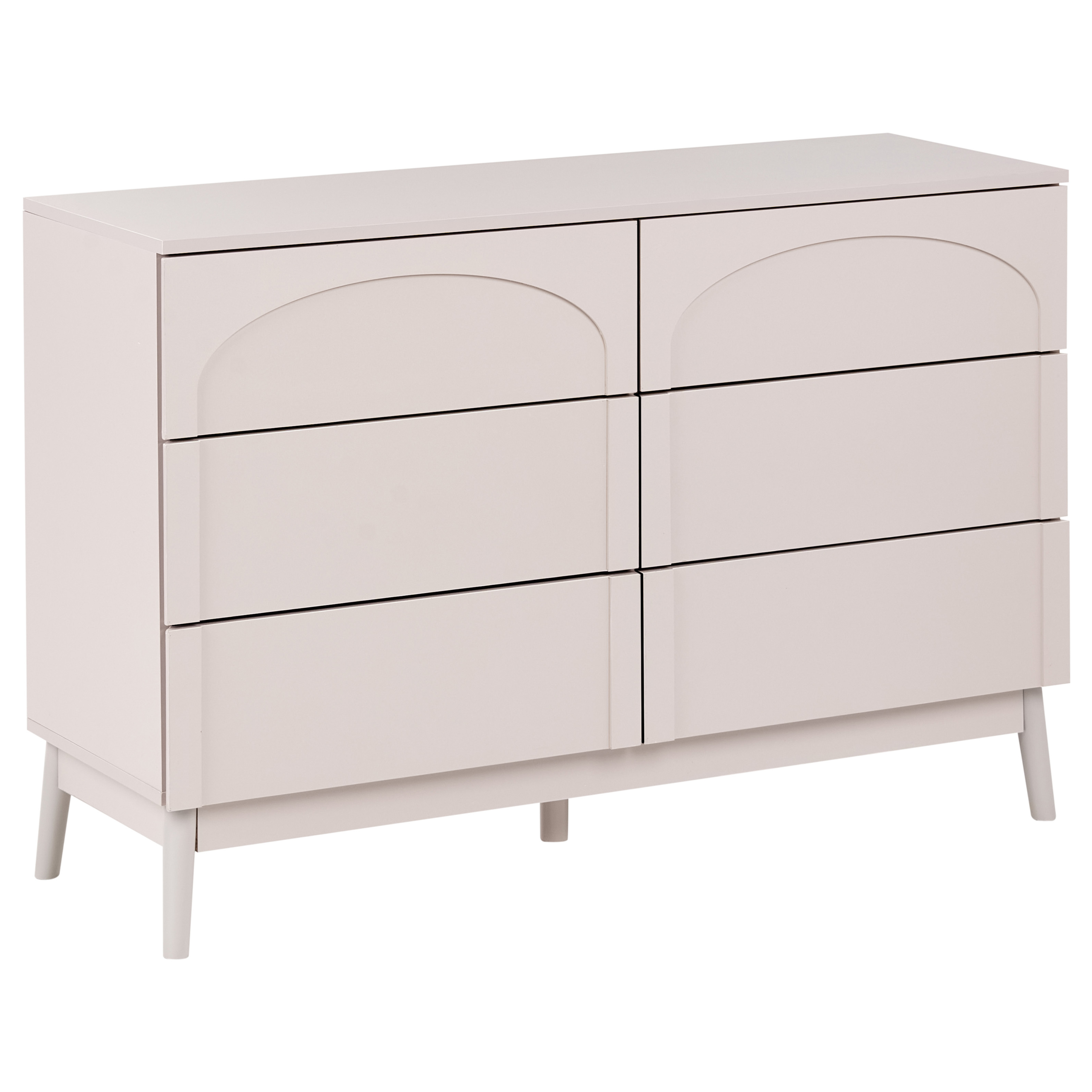 6 skuffers kommode BOULIA Lys Beige