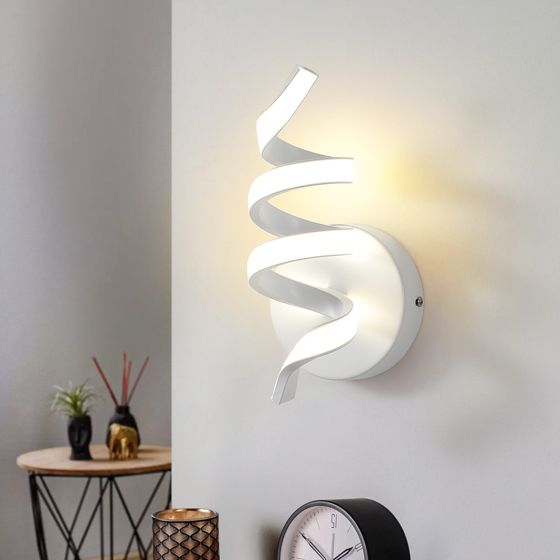 NETTLIFE moderne sort 7 W LED-væglampe til trapper, varm hvid, 3000 K