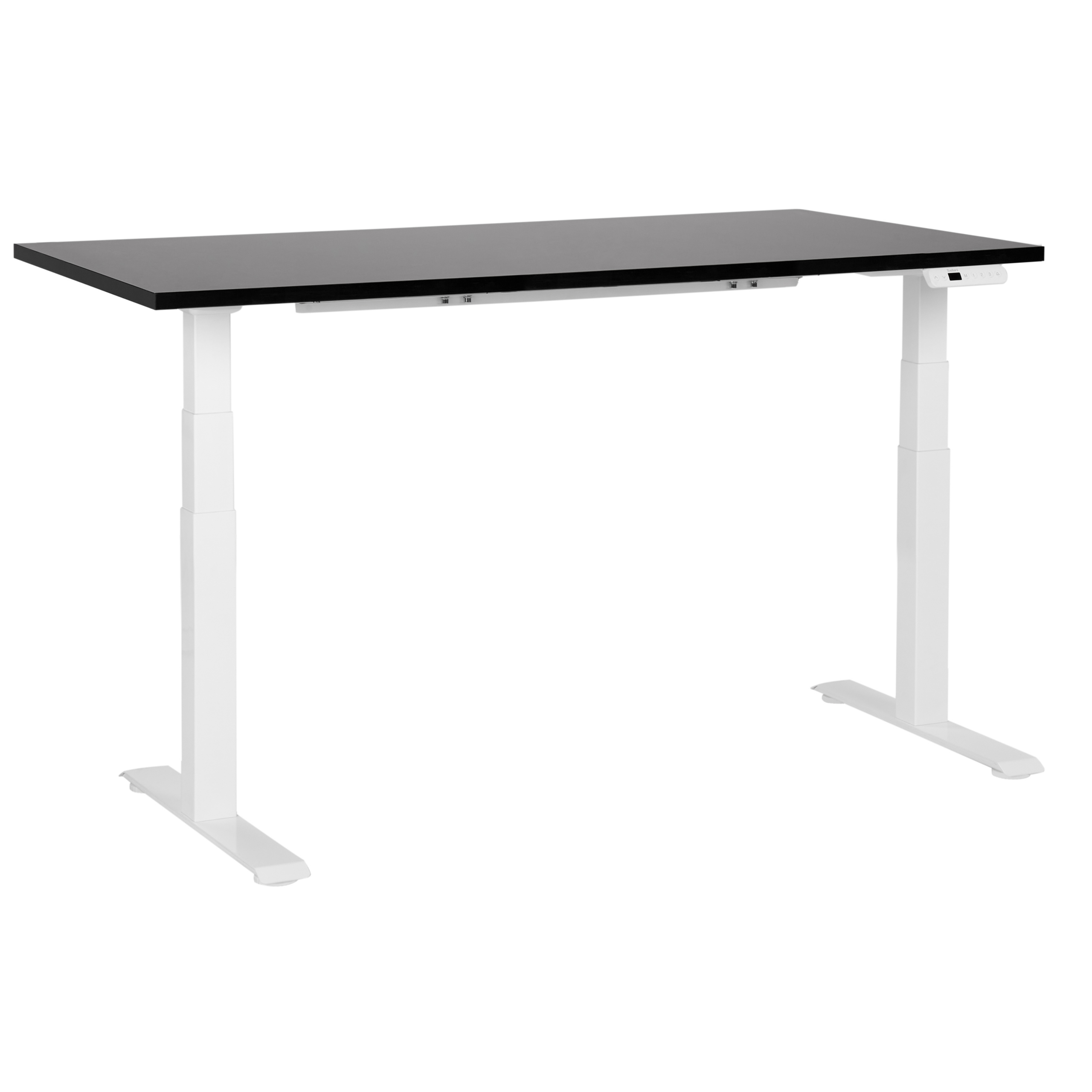 Elektrisk justerbart hæve sænkebord DESTINES 160 cm 72 cm Sort/hvid