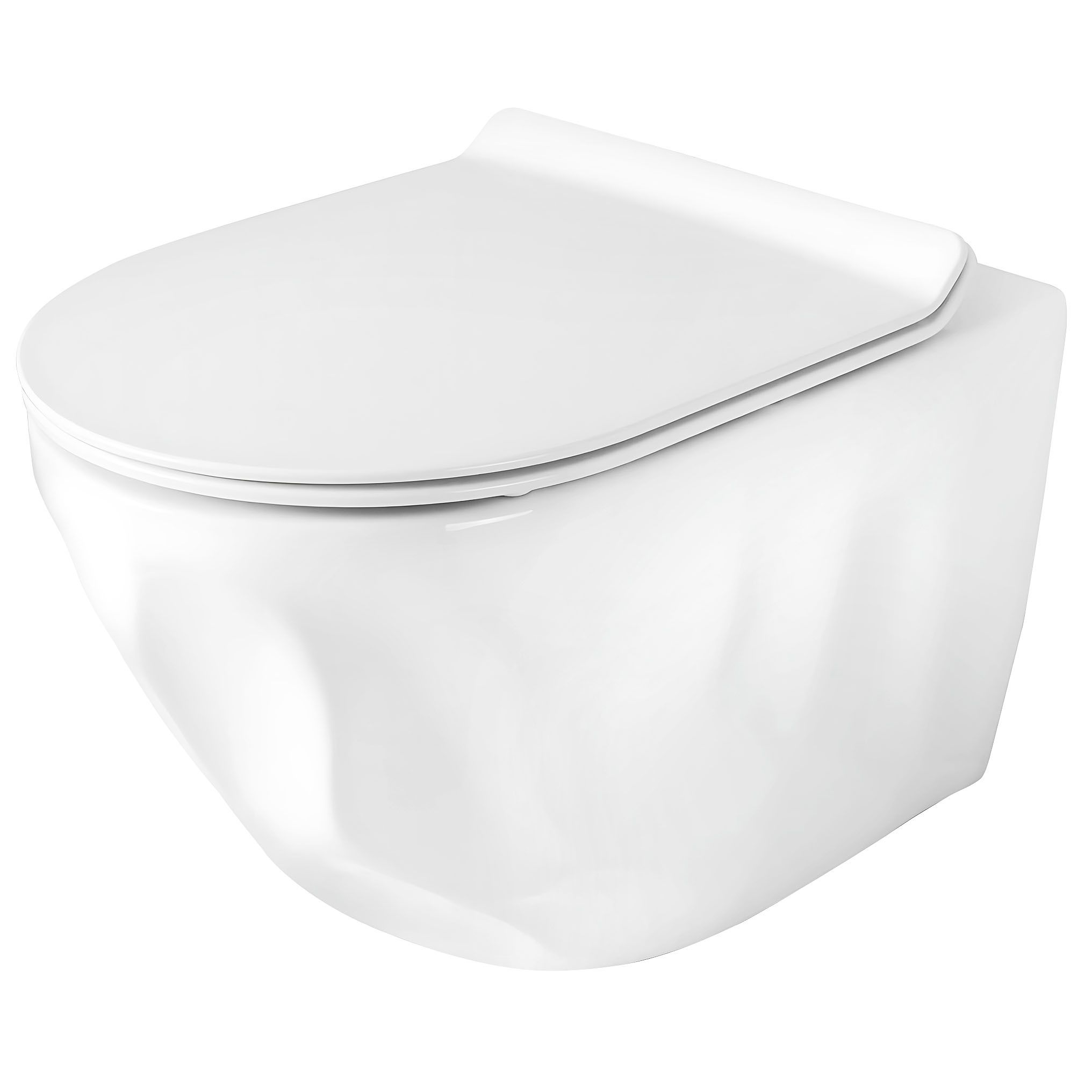 REA væghængt toilet Gustavo Rimless Hvid, 49x35,5x34cm