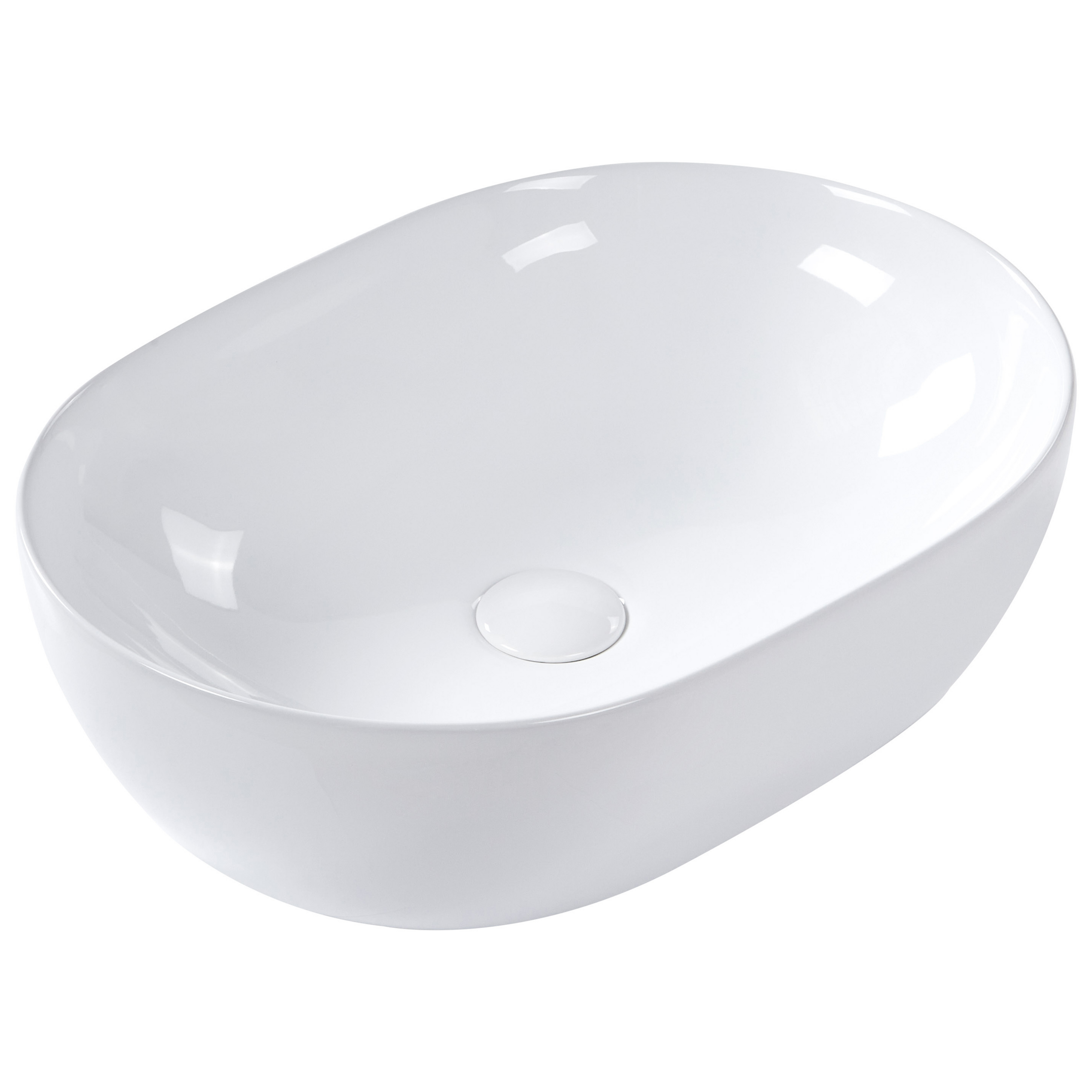 Vask til bordplade OMOA 48 x 34 cm Keramik Hvid