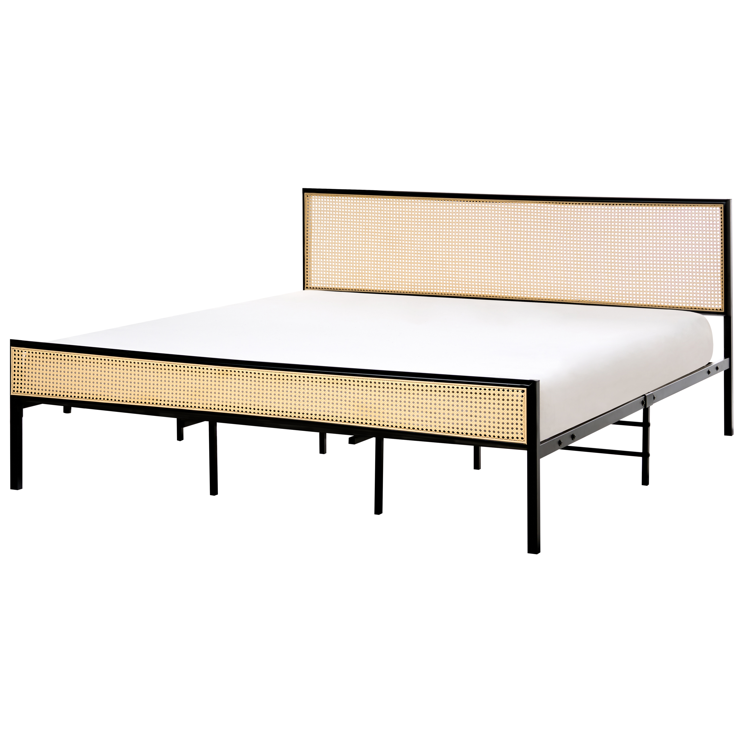 Seng PE-rattan AVANTON 180 x 200 cm Sort