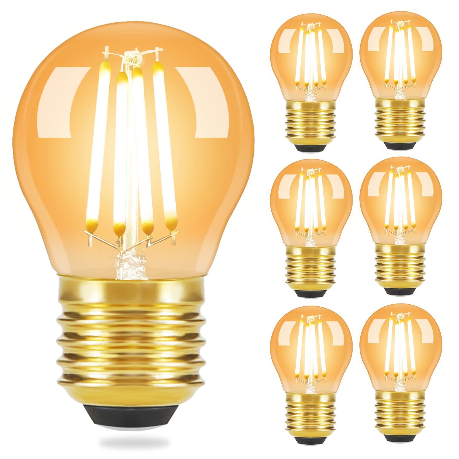 NETTLIFE E27 LED-glødepære G45 Vintage Retro-pære Varm Hvid 2700k 4W