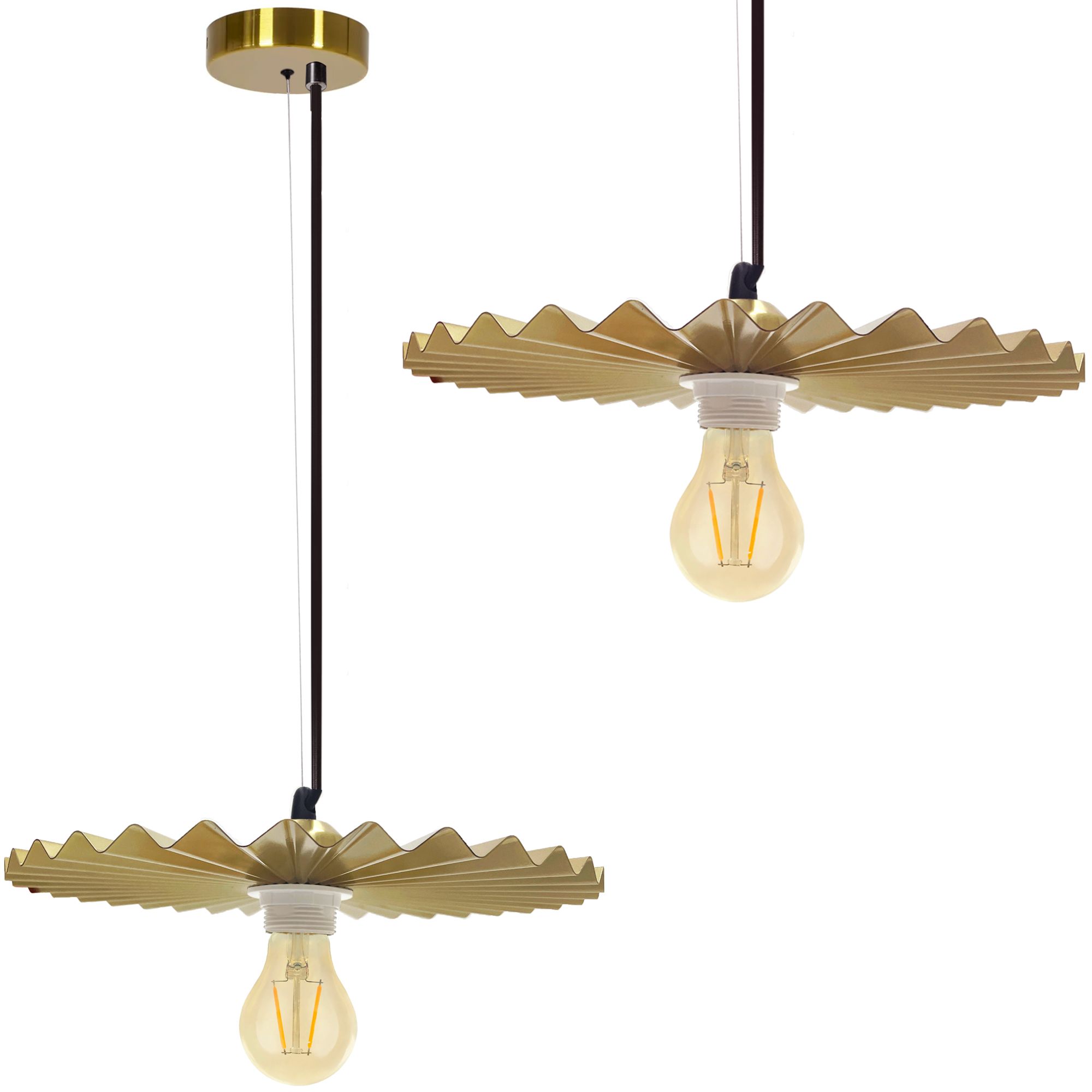 TOOLIGHT hængende loftlampe APP1454-1CP 30CM Børstet guld 30x30x5cm