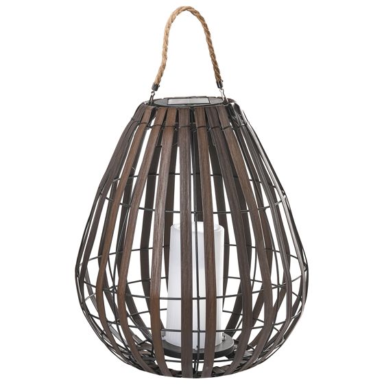Solcelledrevet lanterne LUFUPA 61 cm Mørkebrun