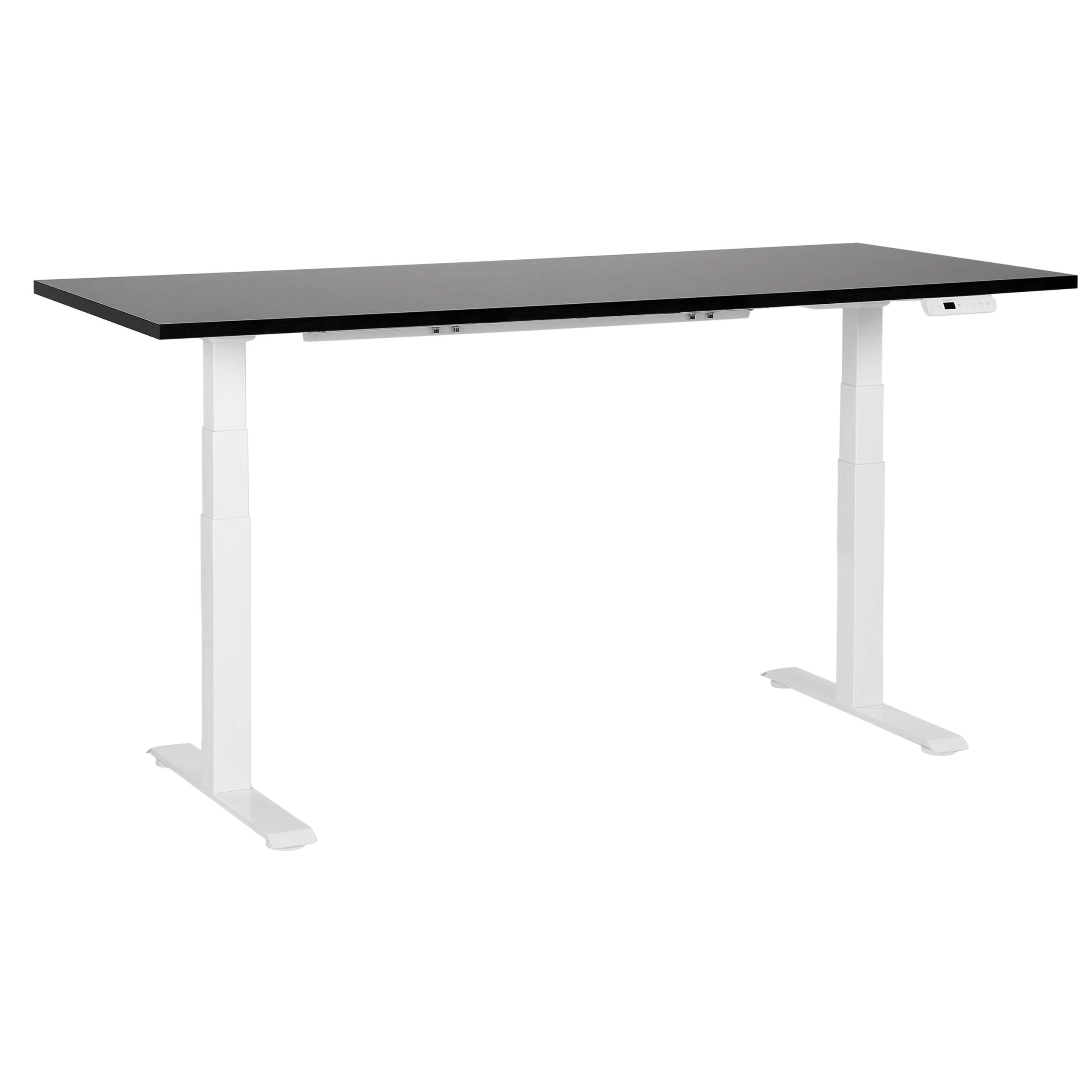 Elektrisk justerbart hæve sænkebord DESTINES 180 cm 80 cm Sort/hvid