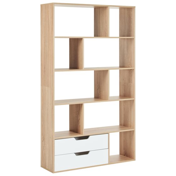 Bogreol WADENA 185 cm Brun/hvid