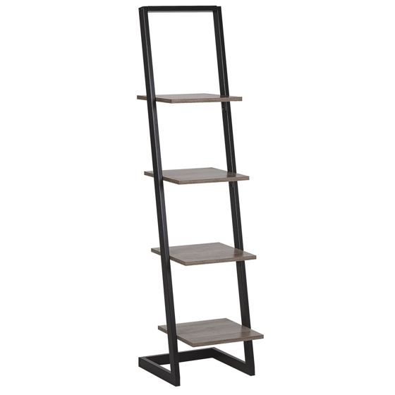 Opbevaringsskab med 4 hylder JOPLIN 143 cm Sort