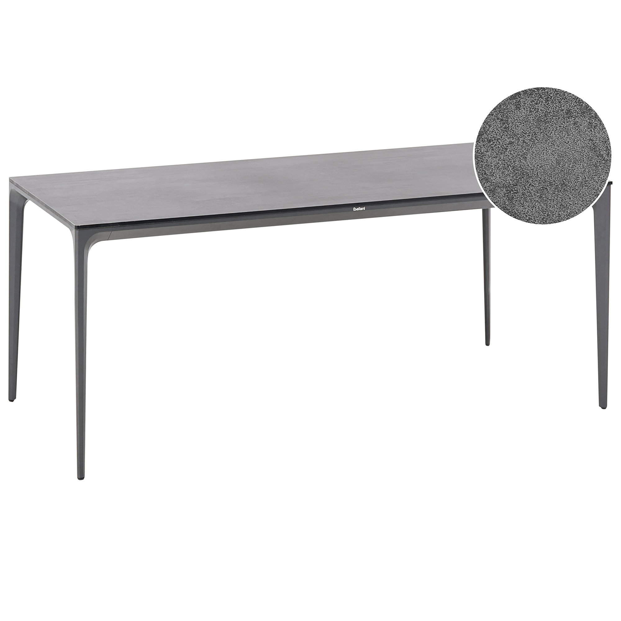 Havebord SOVARETO 180 cm 90 cm Sten effekt Mørkegrå