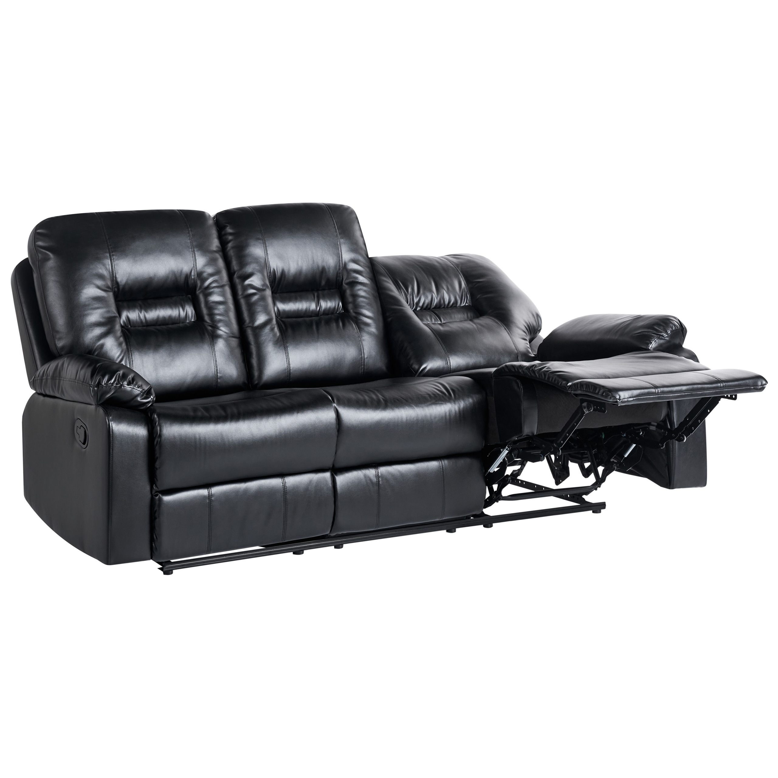 Manuel recliner sofa 3 personers BERGEN Kunstlæder Sort