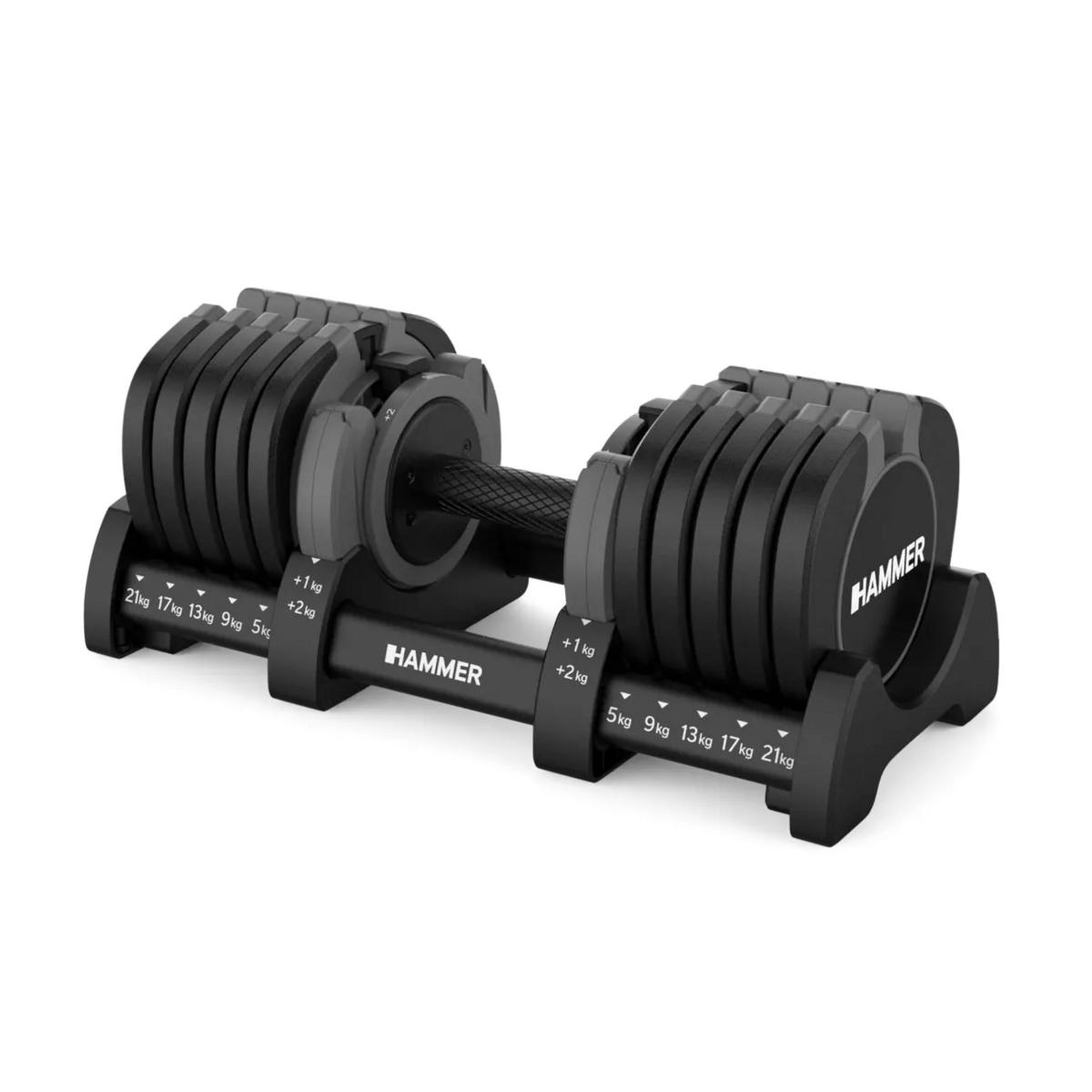 Hammer StrongLock 8.0 justerbar håndvægt, 4-23 kg