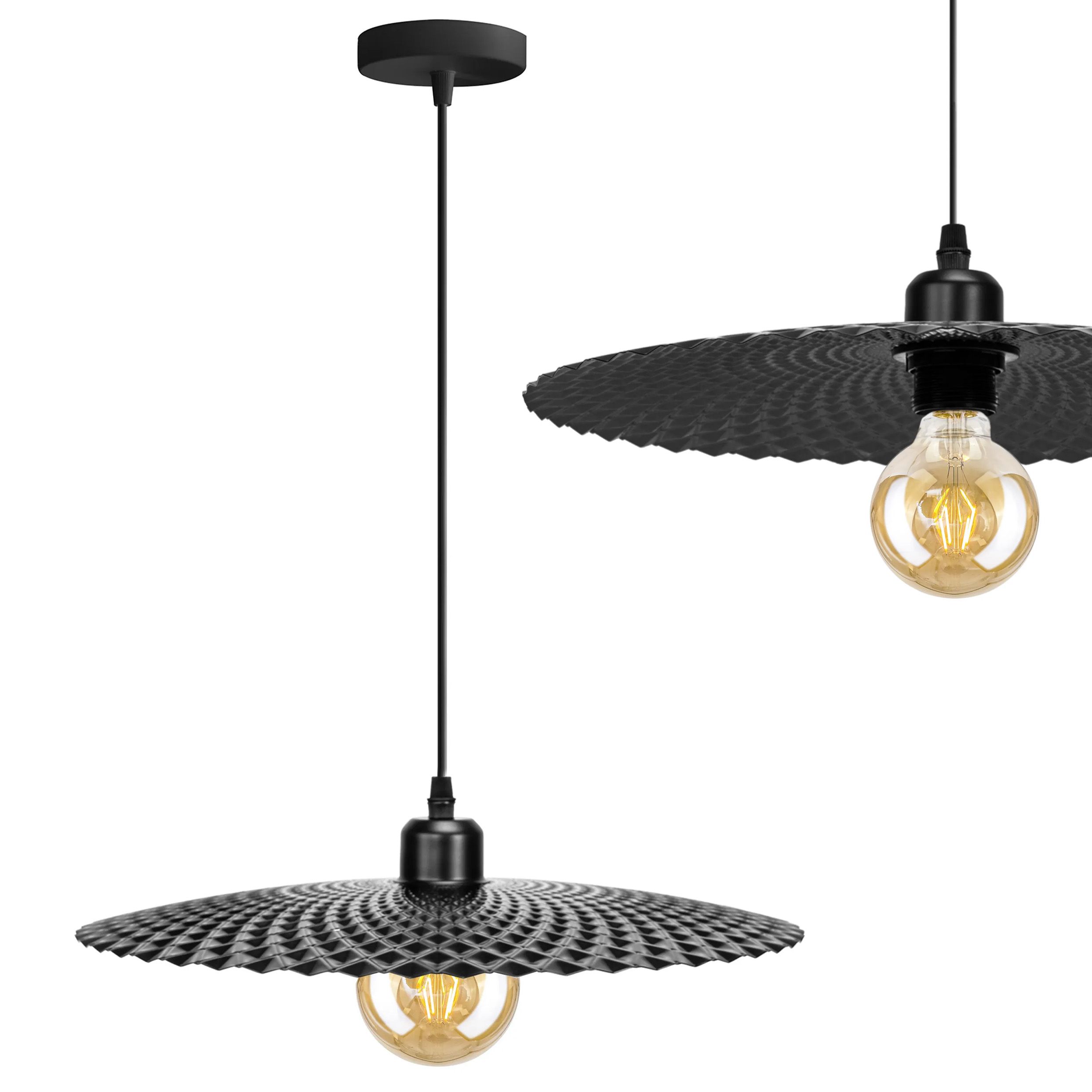 TOOLIGHT hængende loftlampe APP1289-1CP Sort 38x38x72cm
