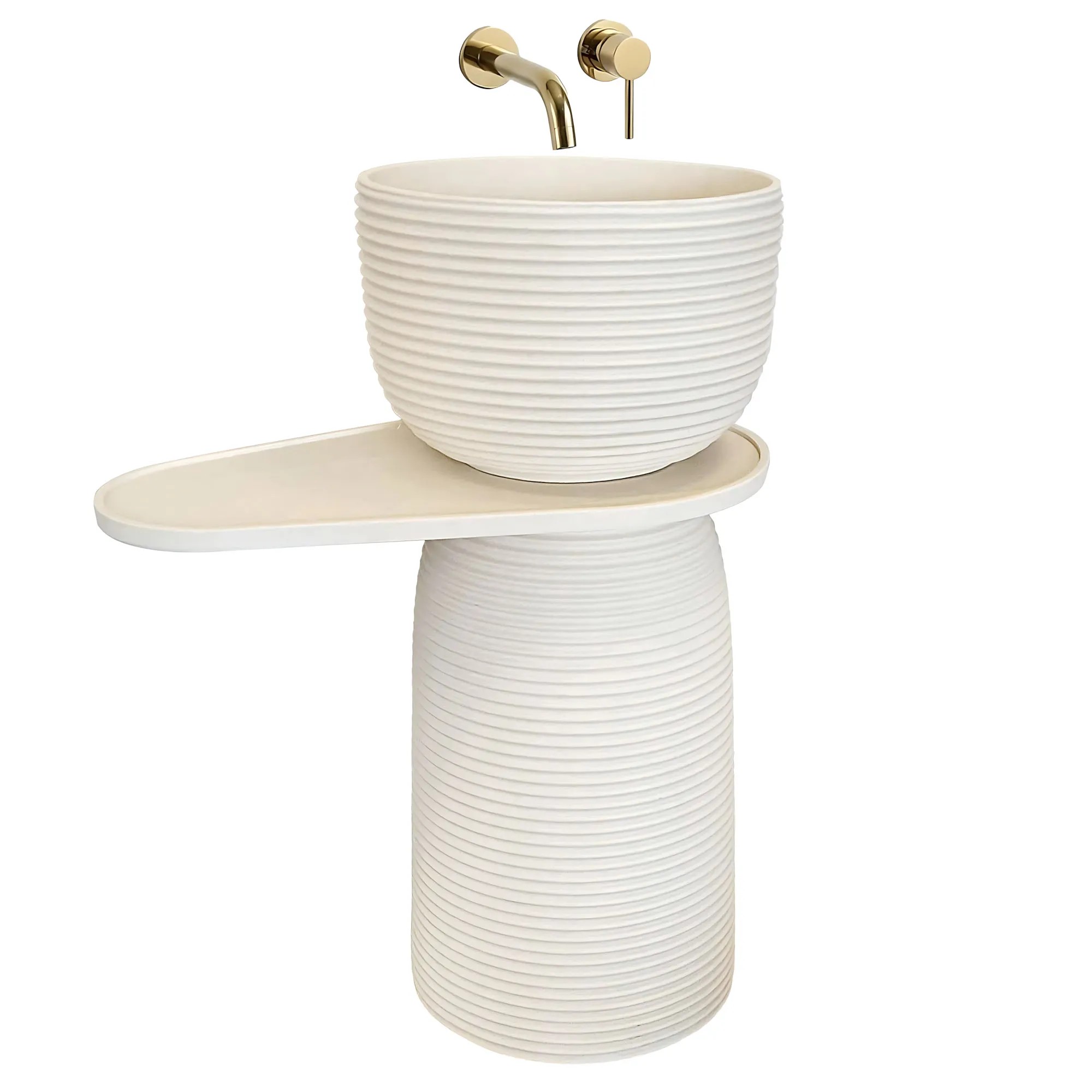 REA fritstående håndvask Azalia Beige, 65,5x39,5x86cm