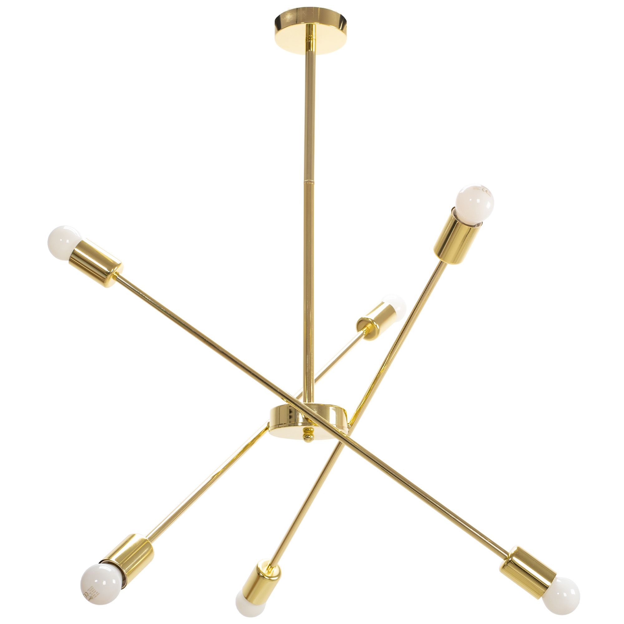 TOOLIGHT hængende loftlampe APP1115-6CP Guld 57,5x72x57,5cm