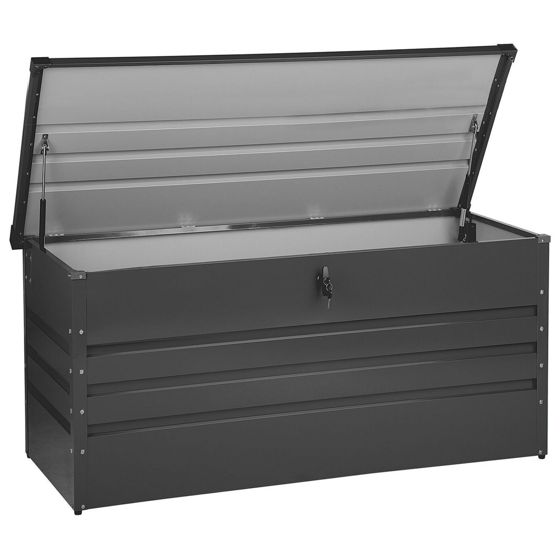 Opbevaringsboks CEBROSA 132 cm 62 cm Metal Grafit