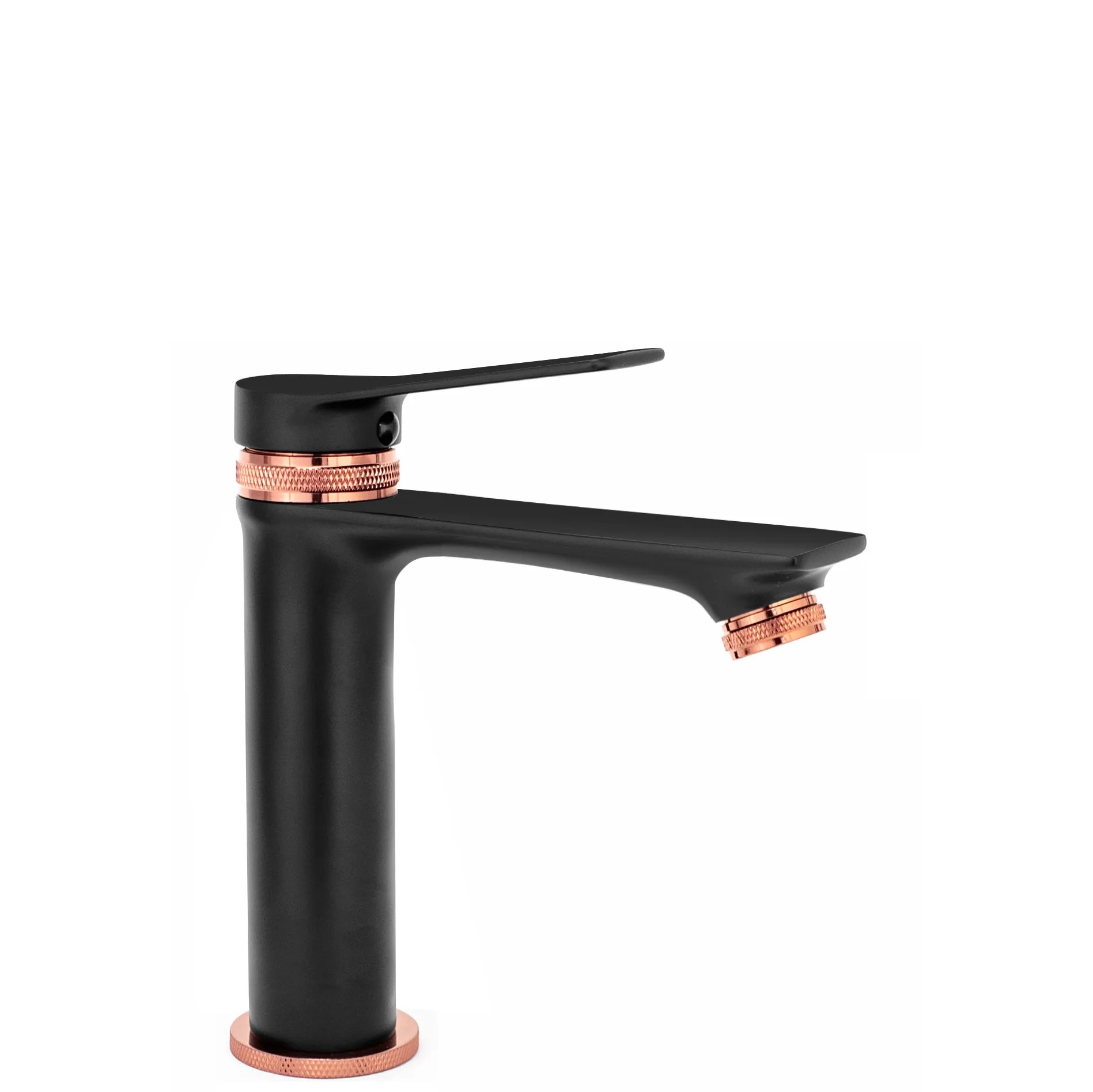 REA håndvaskarmatur JS-634901RGB VIRAL Lav Sort/Rosaguld, 16,5x5x18cm