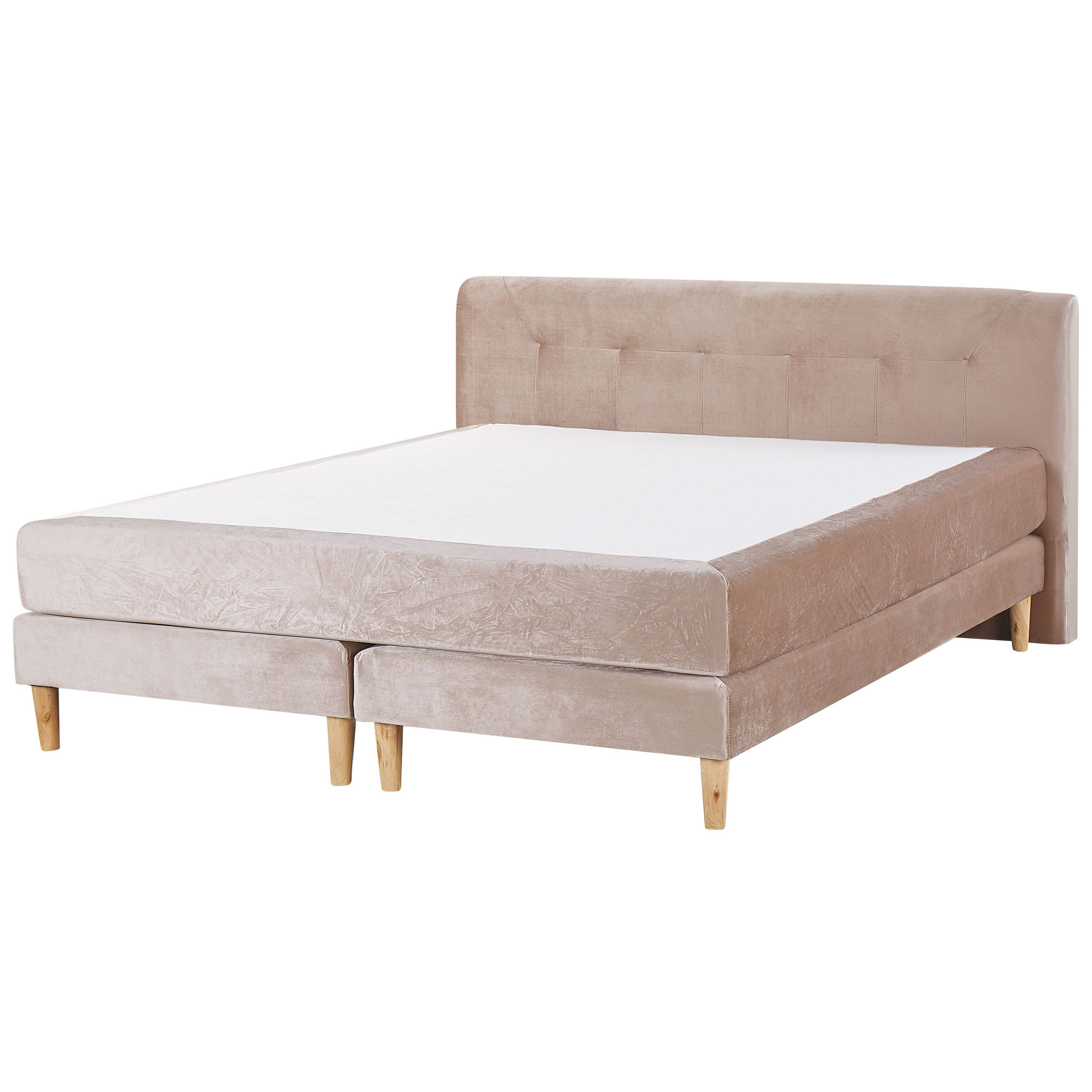 Kontinentalseng Velour MARQUISE 180 x 200 cm Beige