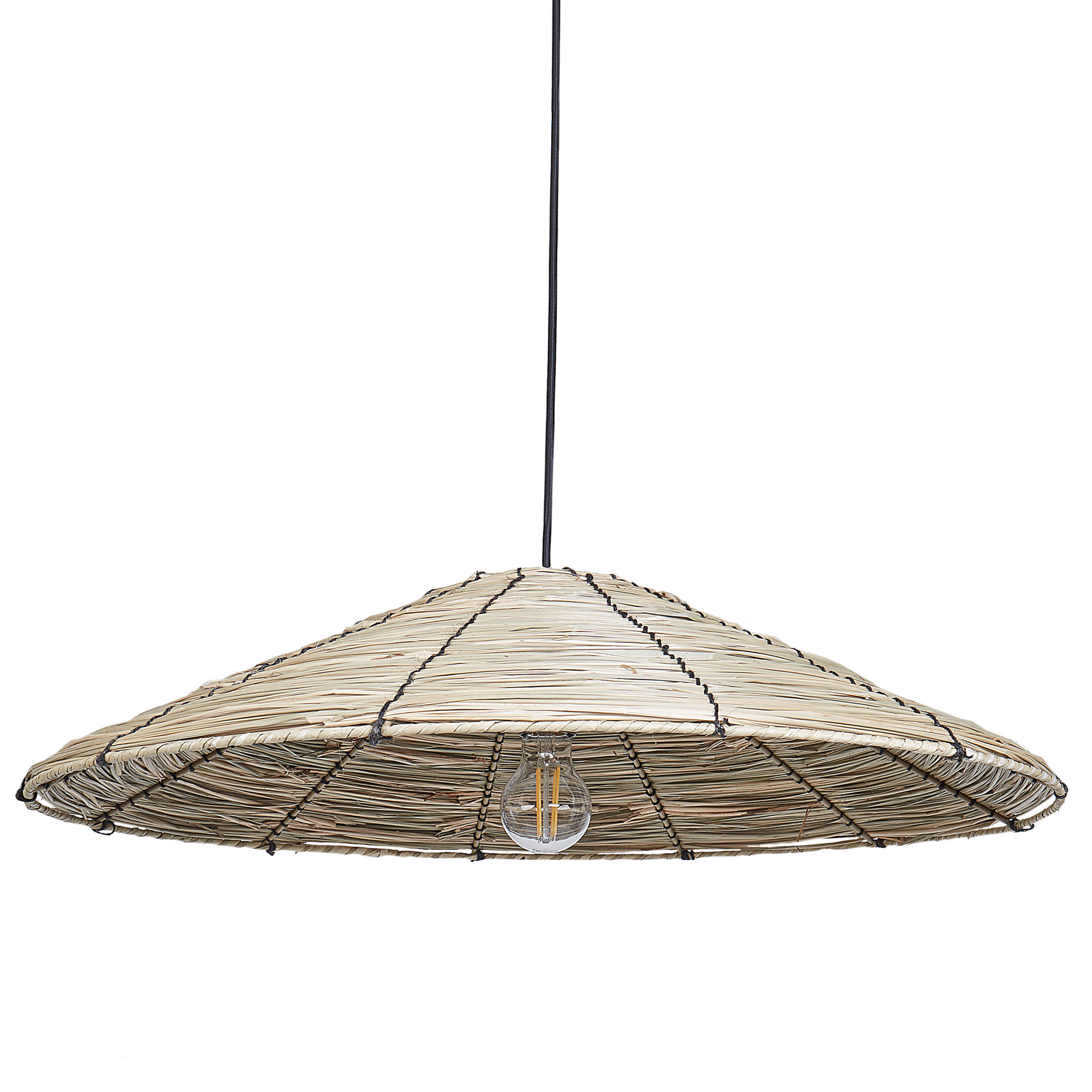 Loftlampe LUAGAN Flet Naturlig