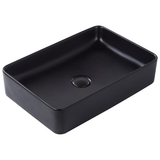 Vask til bordplade CHIVANA 51 x 34 cm Keramik Sort