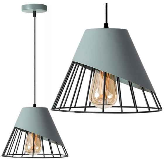 TOOLIGHT hængende loftlampe APP229-1CP Grå/Sort 17,5x25x90cm