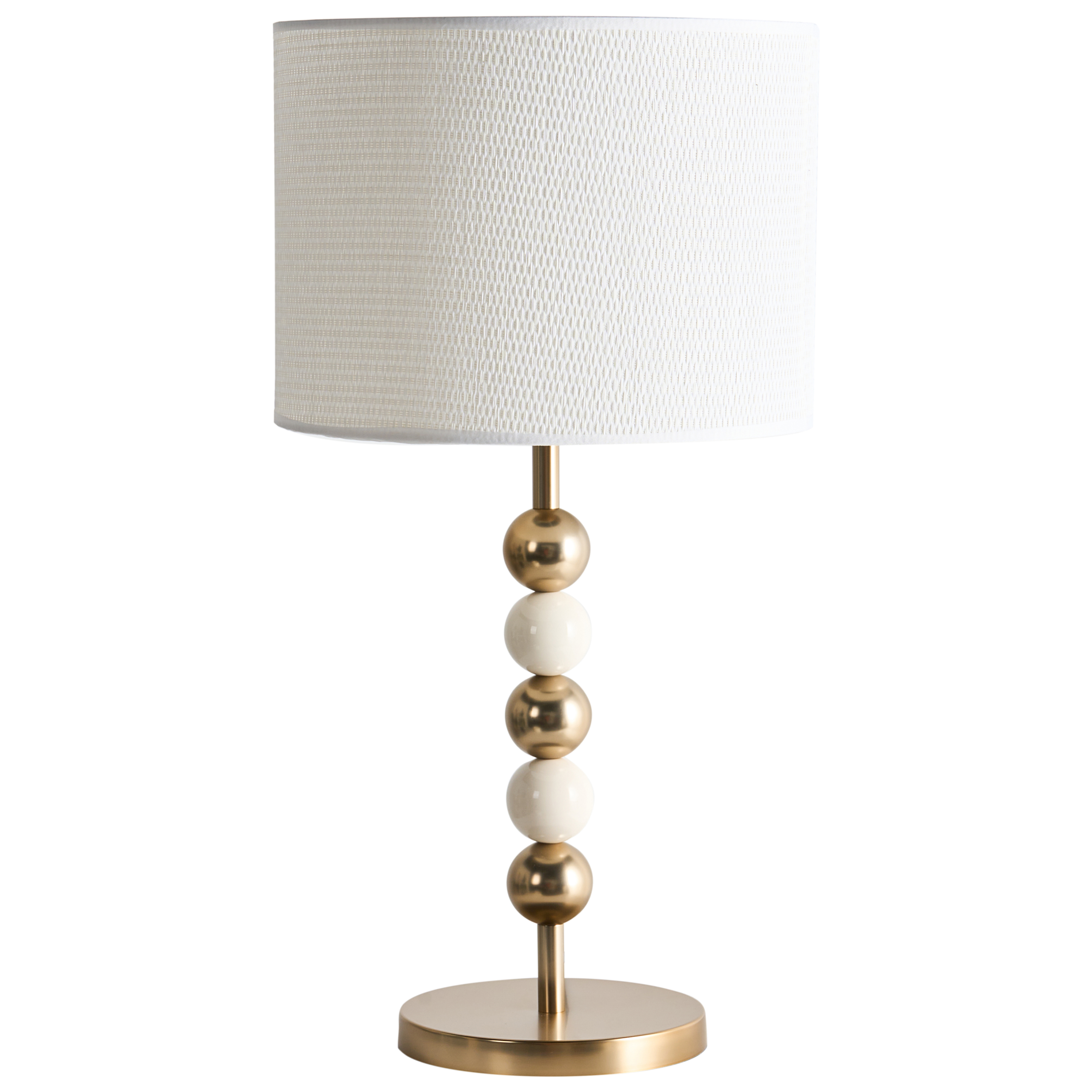 Bordlampe LOKY Metal Messing/beige