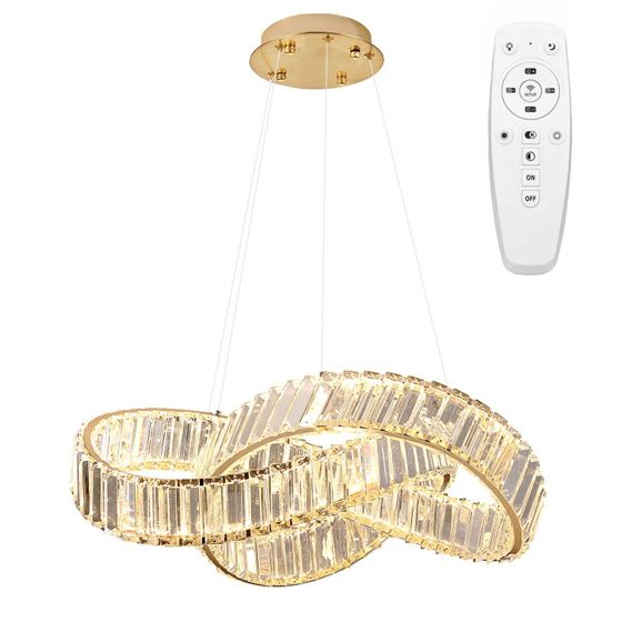 TOOLIGHT hængende loftlampe LED APP1538-CP Guld 58x58x45cm