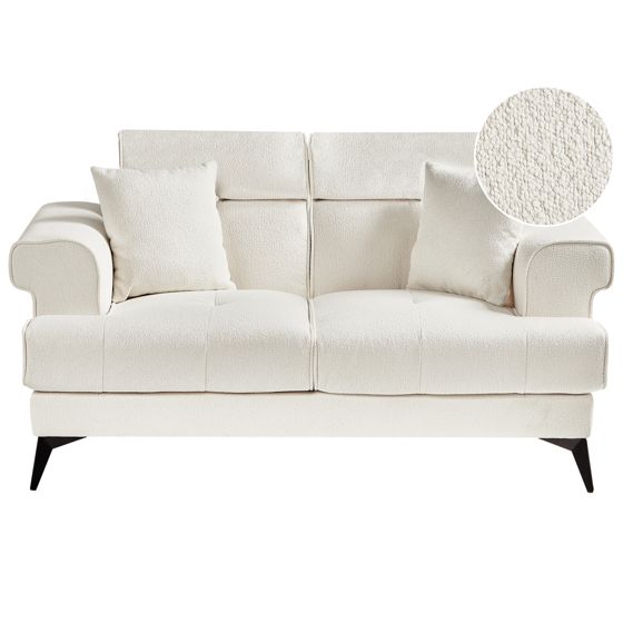 Sofa 2 personers SKIVE Boucle Hvid