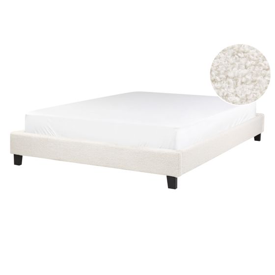Seng uden hovedgærde Boucle ROANNE 140 x 200 cm Lys Beige